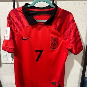 Son Heung Min soccer Jersey Red FIFA World Cup  adult small